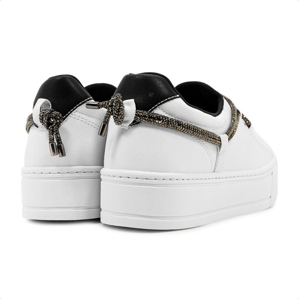 Tênis Ramarim Caixa Alta Slip On Strass Feminino Branco 5
