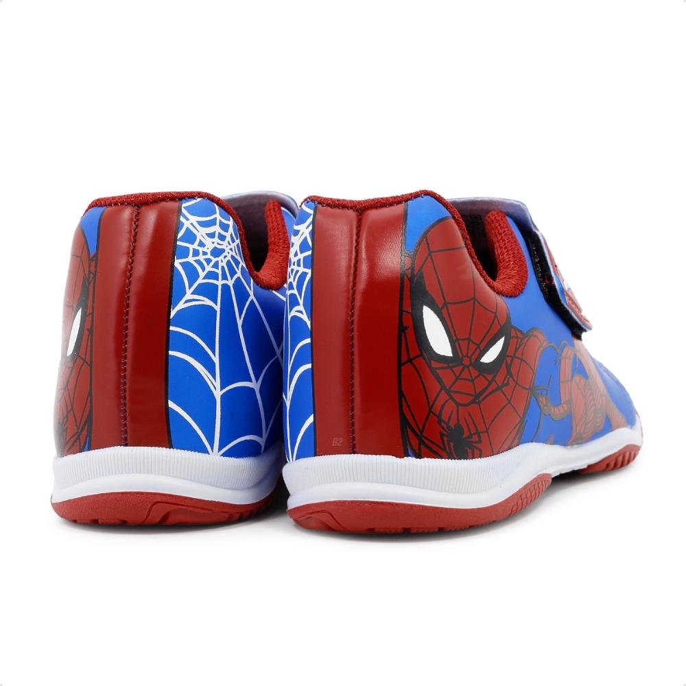 Chuteira Futsal Dray Marvel Original Sem Cadarço Infantil Azul/Vermelho 5