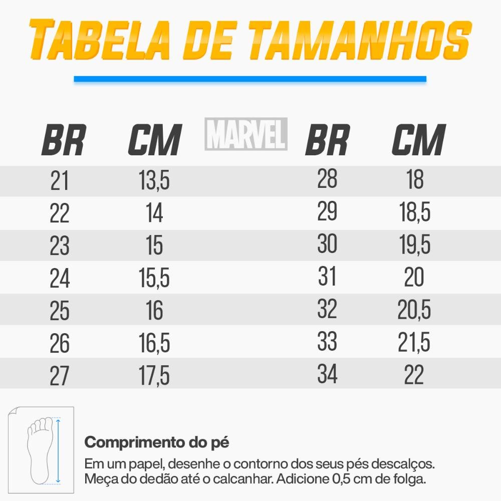 Chuteira Futsal Dray Marvel Original Sem Cadarço Infantil Azul/Vermelho 4