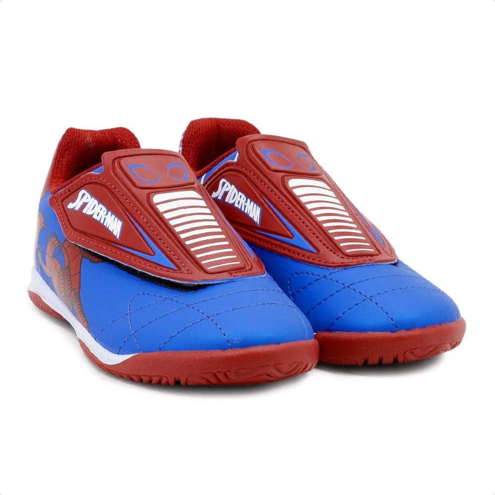 Chuteira Futsal Dray Marvel Original Sem Cadarço Infantil Azul/Vermelho 3
