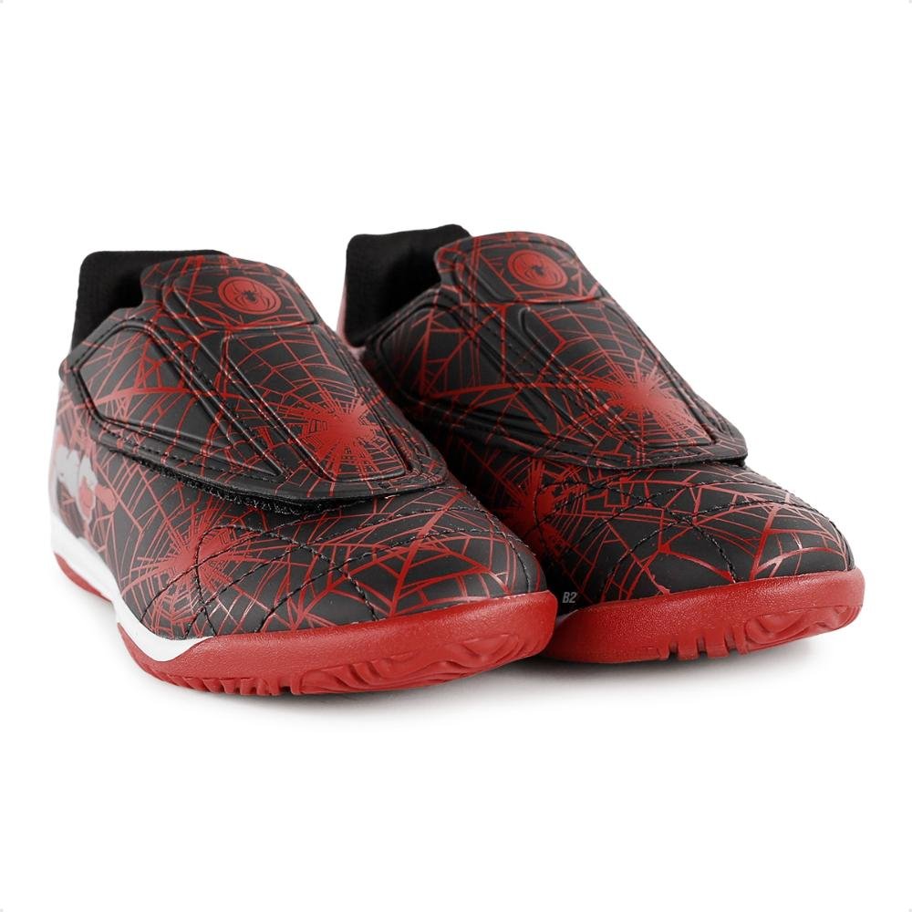 Chuteira Futsal Dray Marvel Original Sem Cadarço Infantil Vermelho/Preto 3
