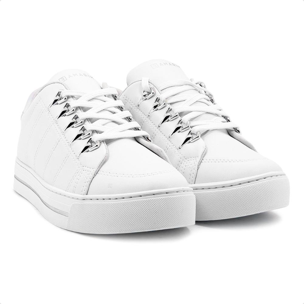 Tênis Ramarim Casual Cadarço Feminino Branco/Dourado 3