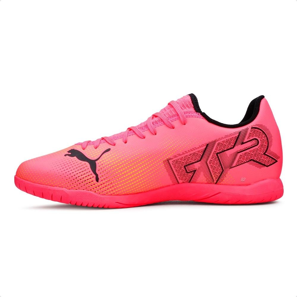 Chuteira Futsal Puma Future 7 Play IT BDP Masculina Rosa/Laranja 2