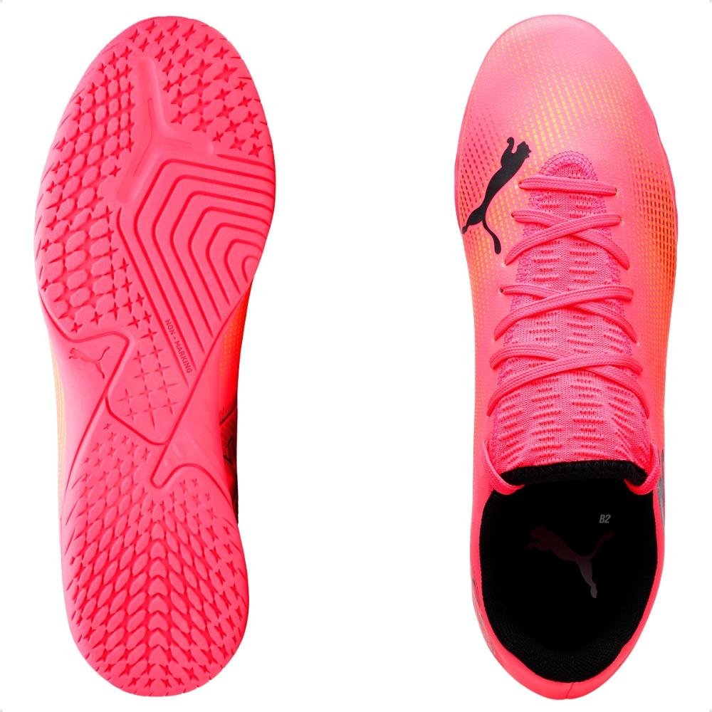 Chuteira Futsal Puma Future 7 Play IT BDP Masculina Rosa/Laranja 6