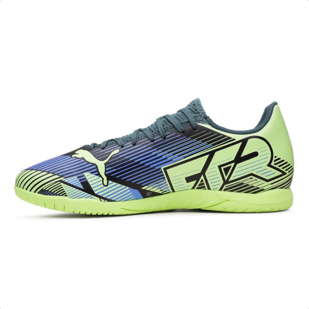 Chuteira Futsal Puma Future 7 Play IT BDP Masculina Preto/Verde 2