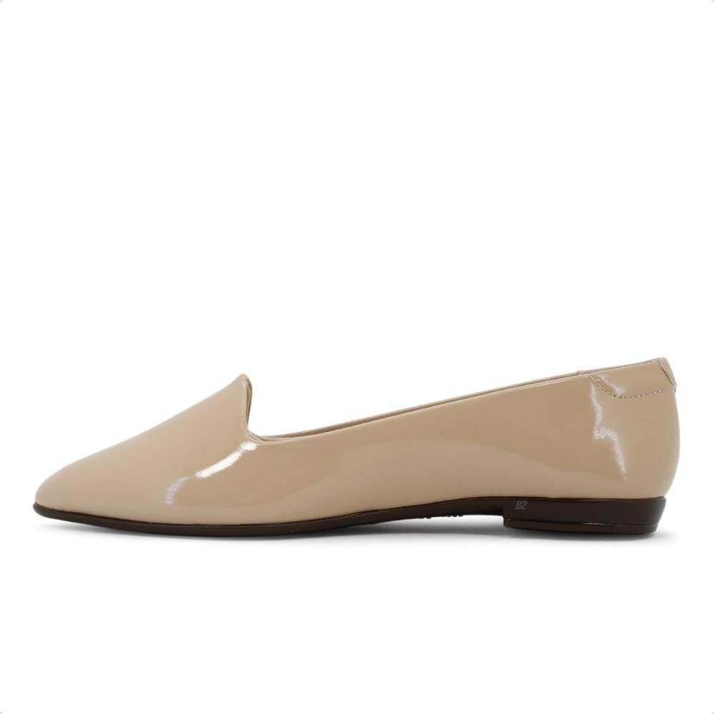Sapatilha Beira Rio Verniz Bico Fino Feminina Bege 2