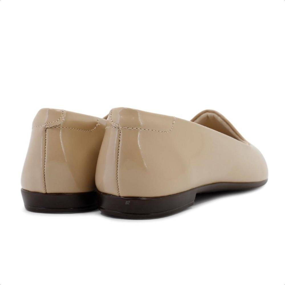 Sapatilha Beira Rio Verniz Bico Fino Feminina Bege 5