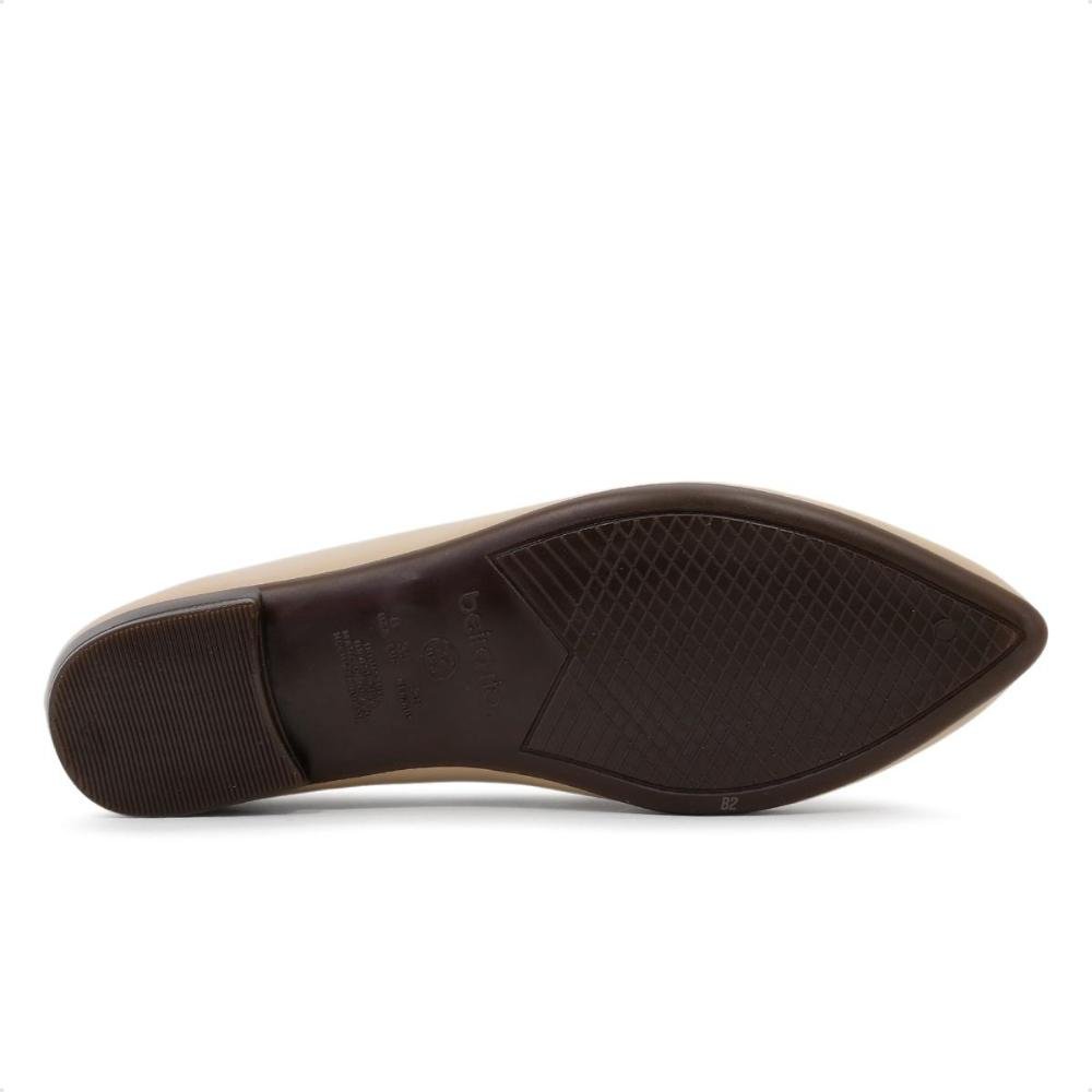 Sapatilha Beira Rio Verniz Bico Fino Feminina Bege 6