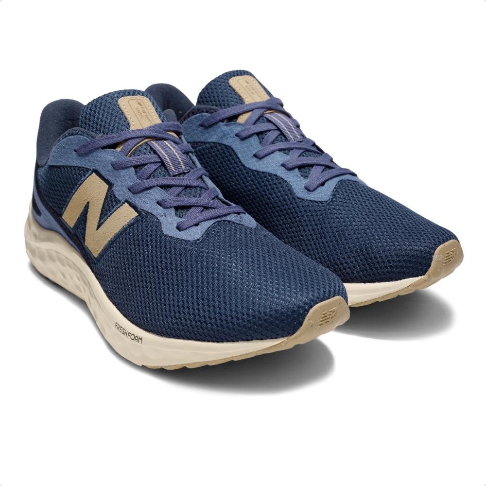 Tênis New Balance Fresh Foam Arishi V4 Masculino Azul/Bege 3