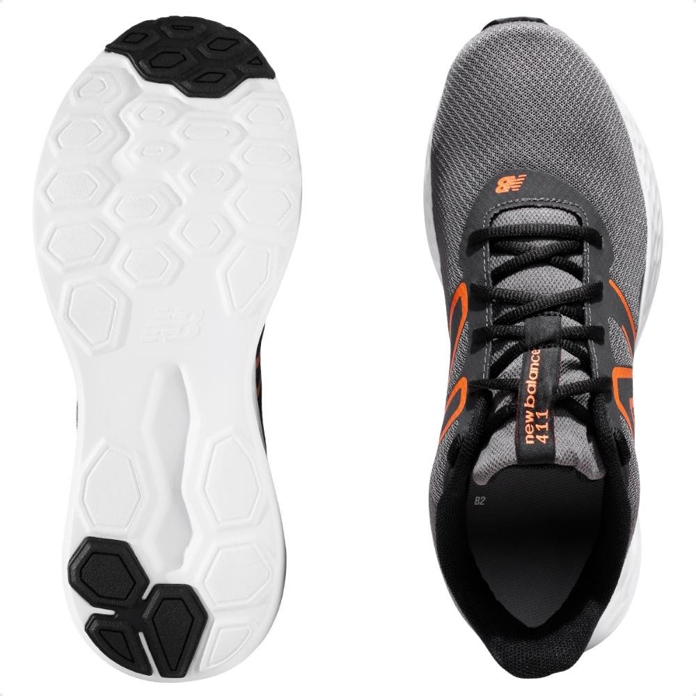 Tênis New Balance 411 V3 Masculino Grafite/Laranja