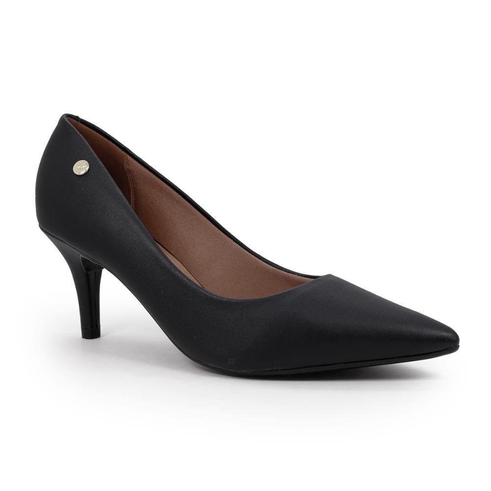 Scarpin Vizzano Salto Médio Bico Fino Feminino Preto 2
