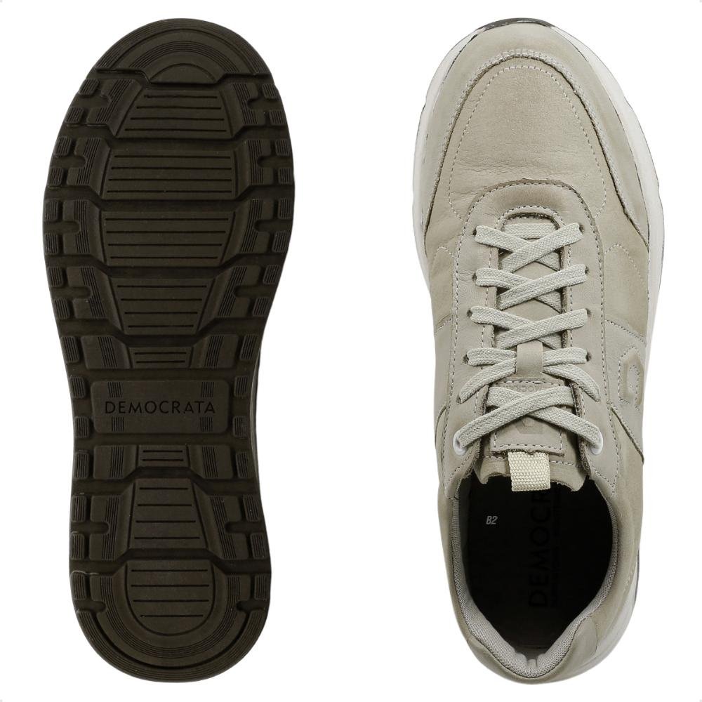 Tênis Democrata Dave Denim Masculino Cinza/Bege 5