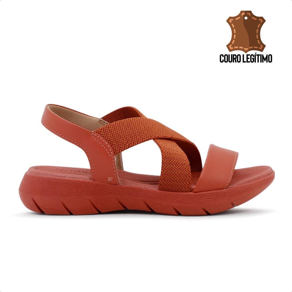 Sandália Usaflex Plataforma Elástico Feminina Vermelho 1