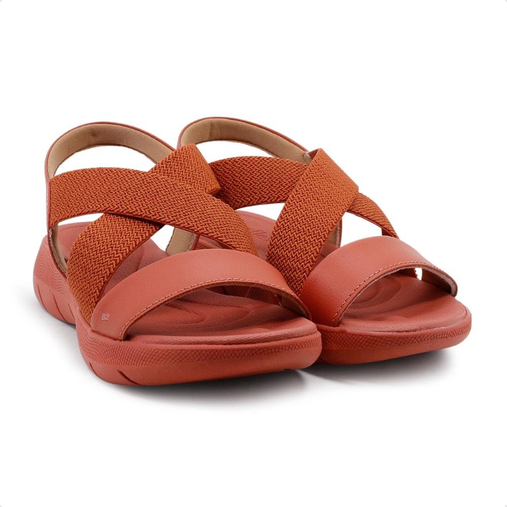 Sandália Usaflex Plataforma Elástico Feminina Vermelho 3