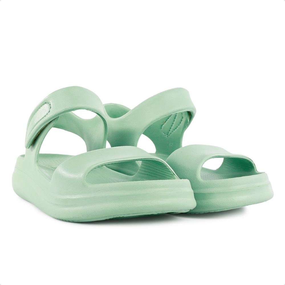Sandália Usaflex Plataforma Poofy Feminina Verde Claro 3