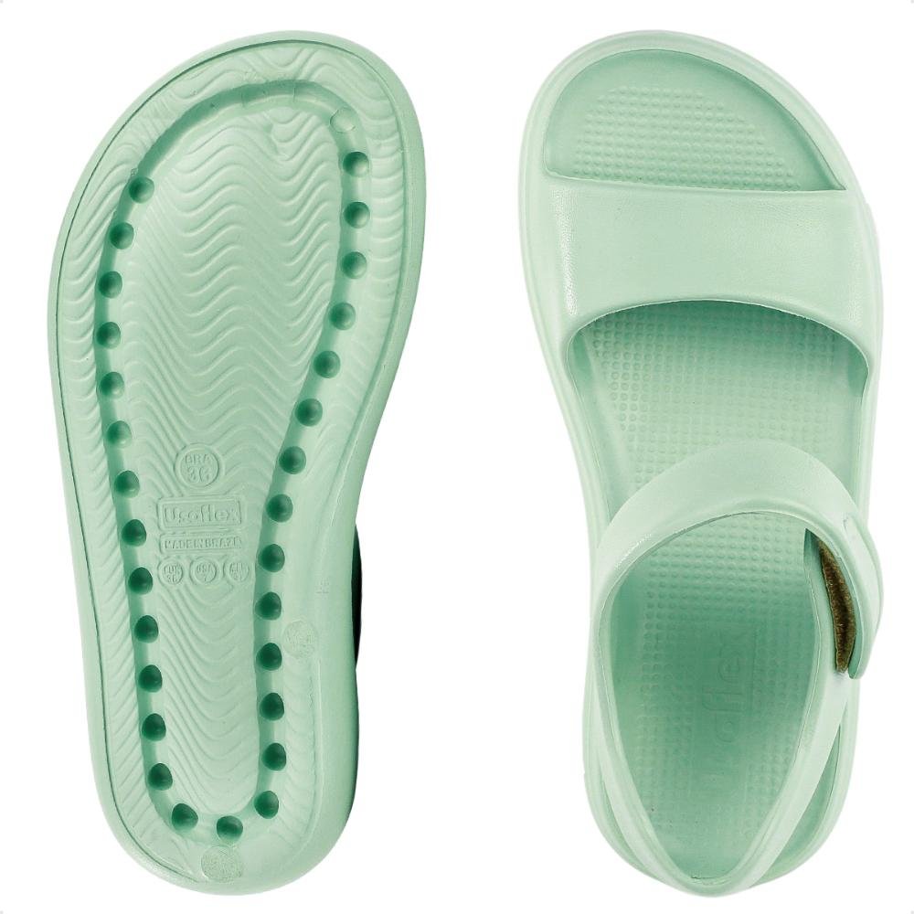 Sandália Usaflex Plataforma Poofy Feminina Verde Claro 6