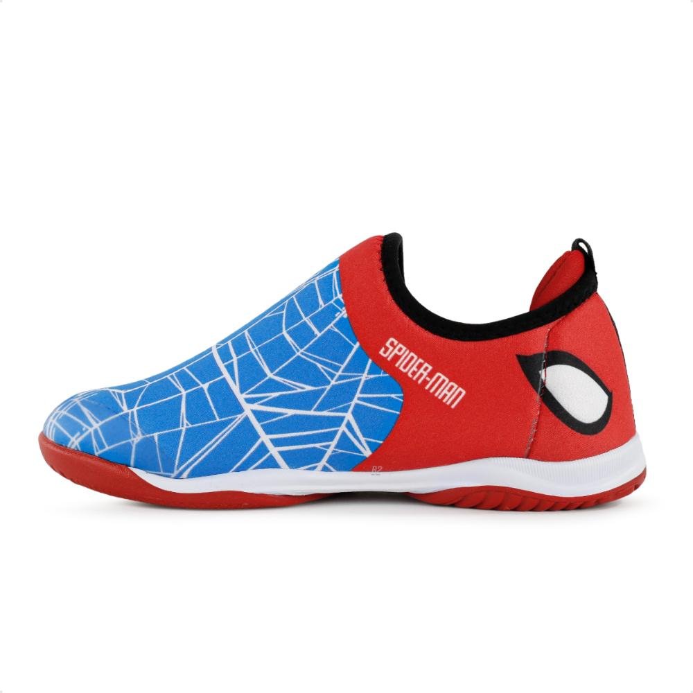 Chuteira Futsal Dray Marvel Slip On Sem Cadarço Infantil Vermelho/Azul 2