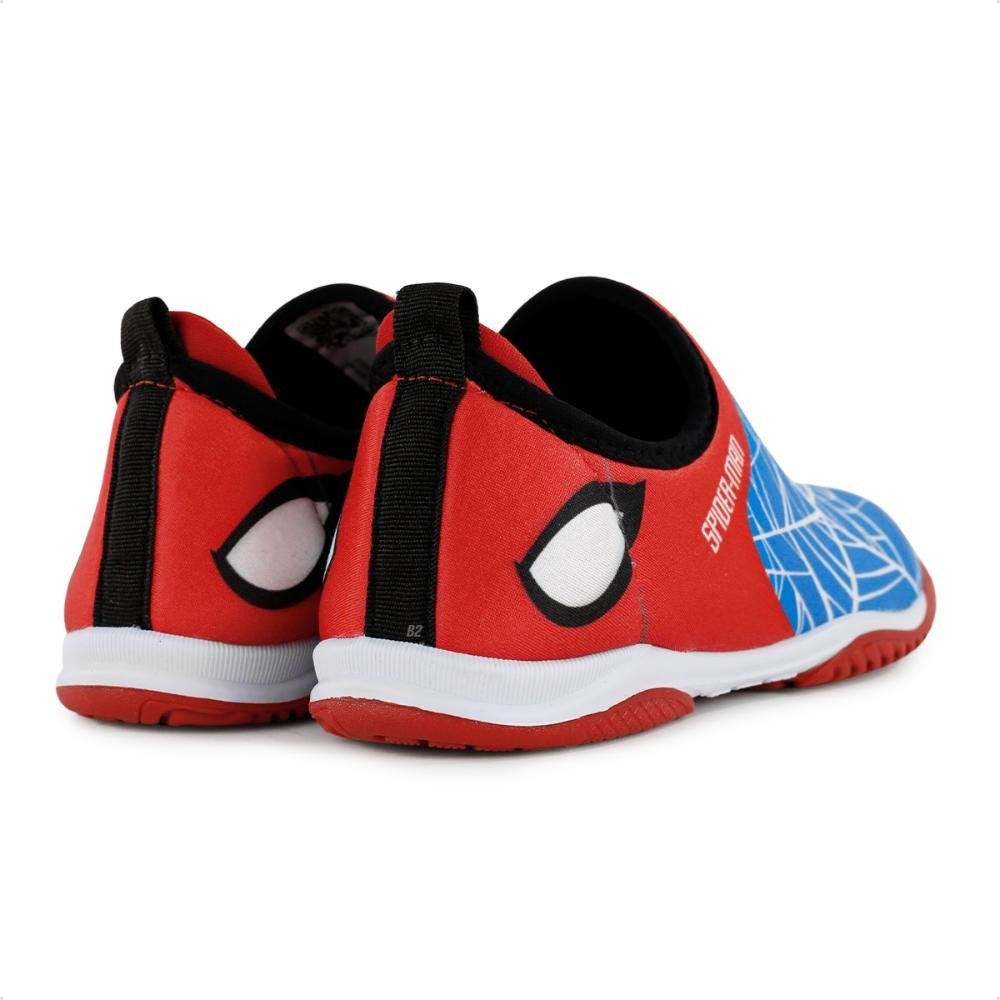 Chuteira Futsal Dray Marvel Slip On Sem Cadarço Infantil Vermelho/Azul 5
