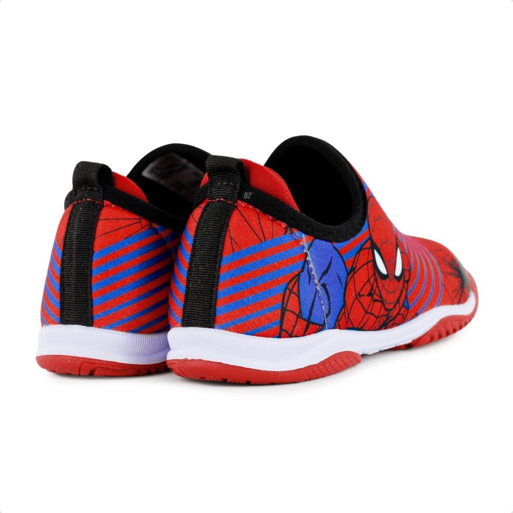 Chuteira Futsal Dray Marvel Slip On Sem Cadarço Infantil Azul/Vermelho 5