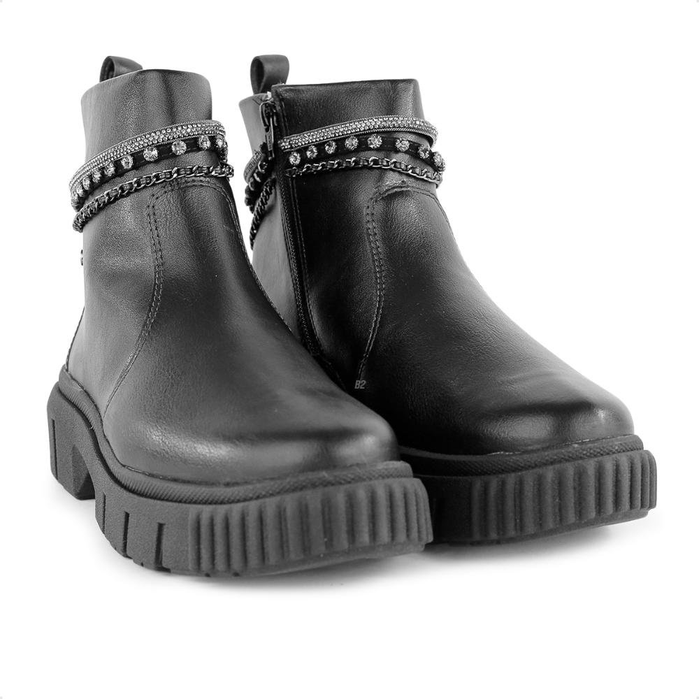 Bota Ramarim Cano Curto Tratorada Feminina Preto 3