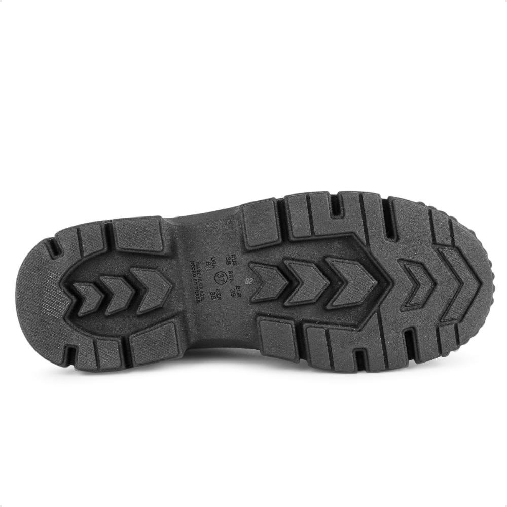 Bota Ramarim Cano Curto Tratorada Feminina Preto 6