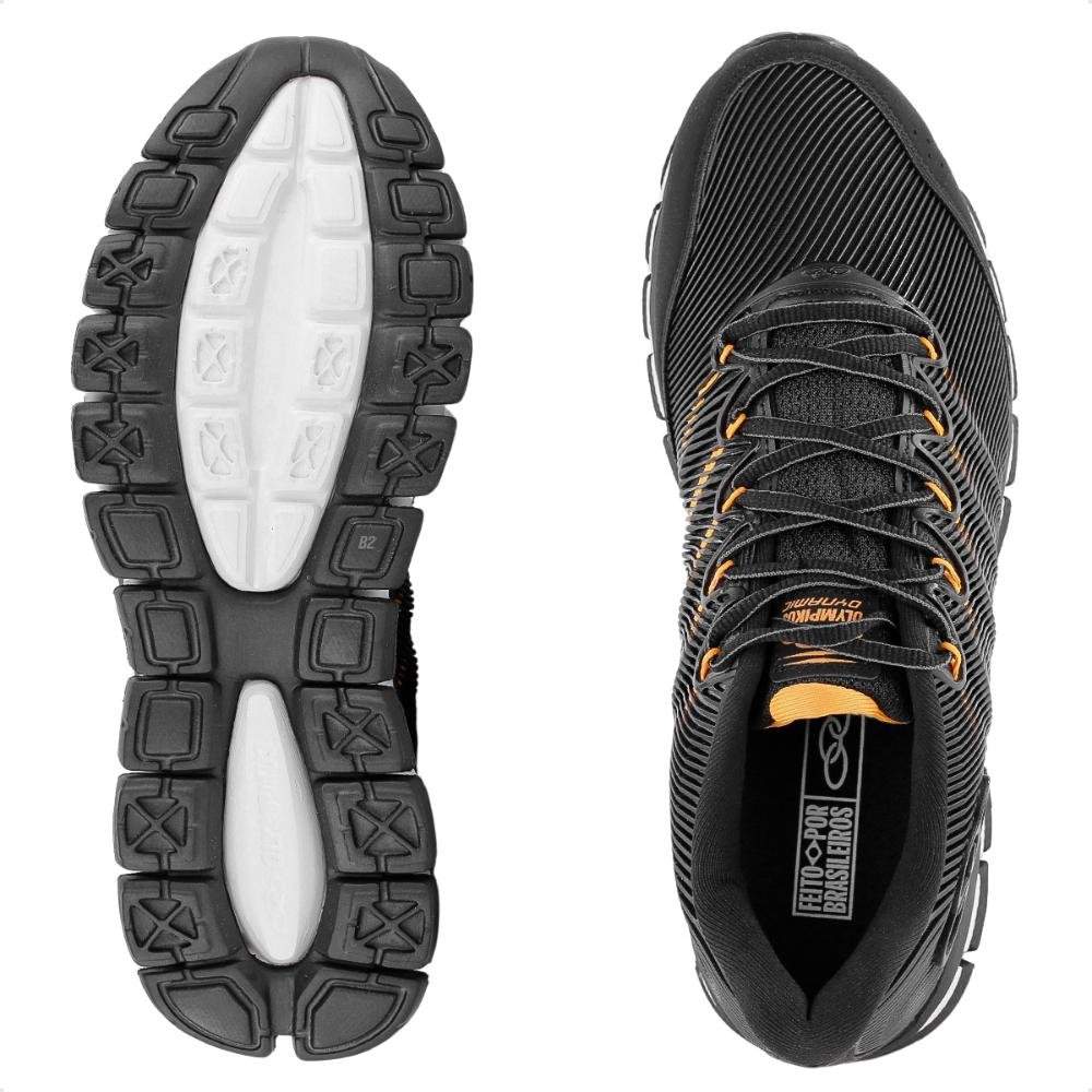 Tenis Olympikus Dynamic Masculino Preto/Laranja 5