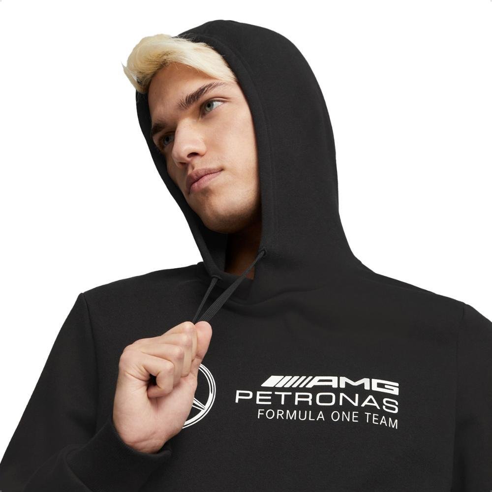 Blusa Moletom Puma MAPF1 ESS Fleece Hoodie Masculina Preto 1