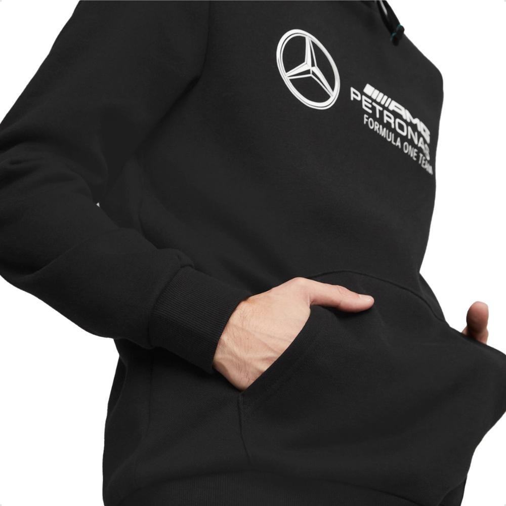 Blusa Moletom Puma MAPF1 ESS Fleece Hoodie Masculina Preto 2