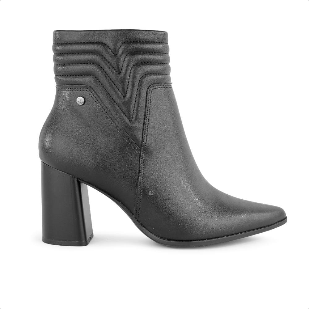 Bota Ramarim Ankle Boot Bico Fino Feminina Preto 1