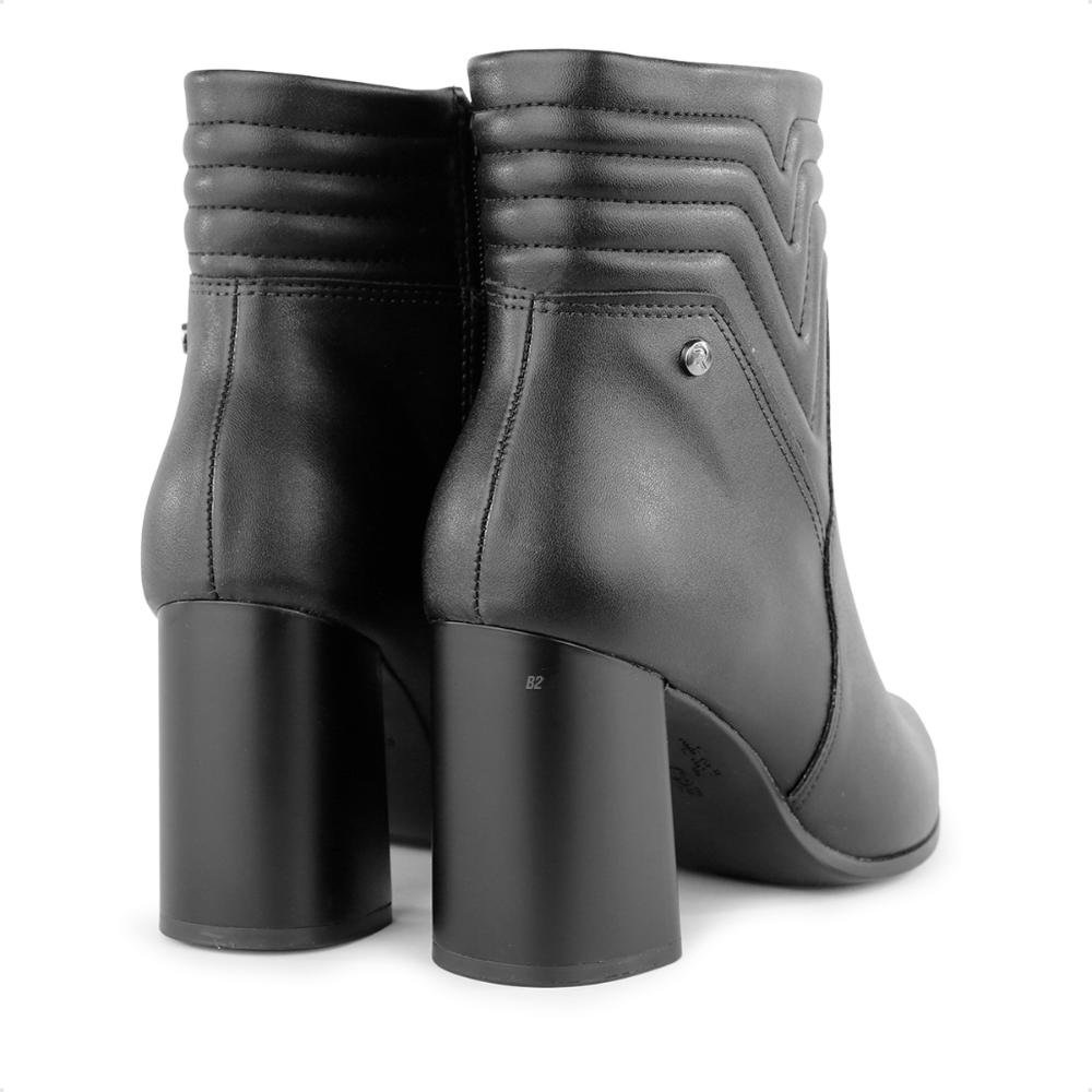 Bota Ramarim Ankle Boot Bico Fino Feminina Preto 5