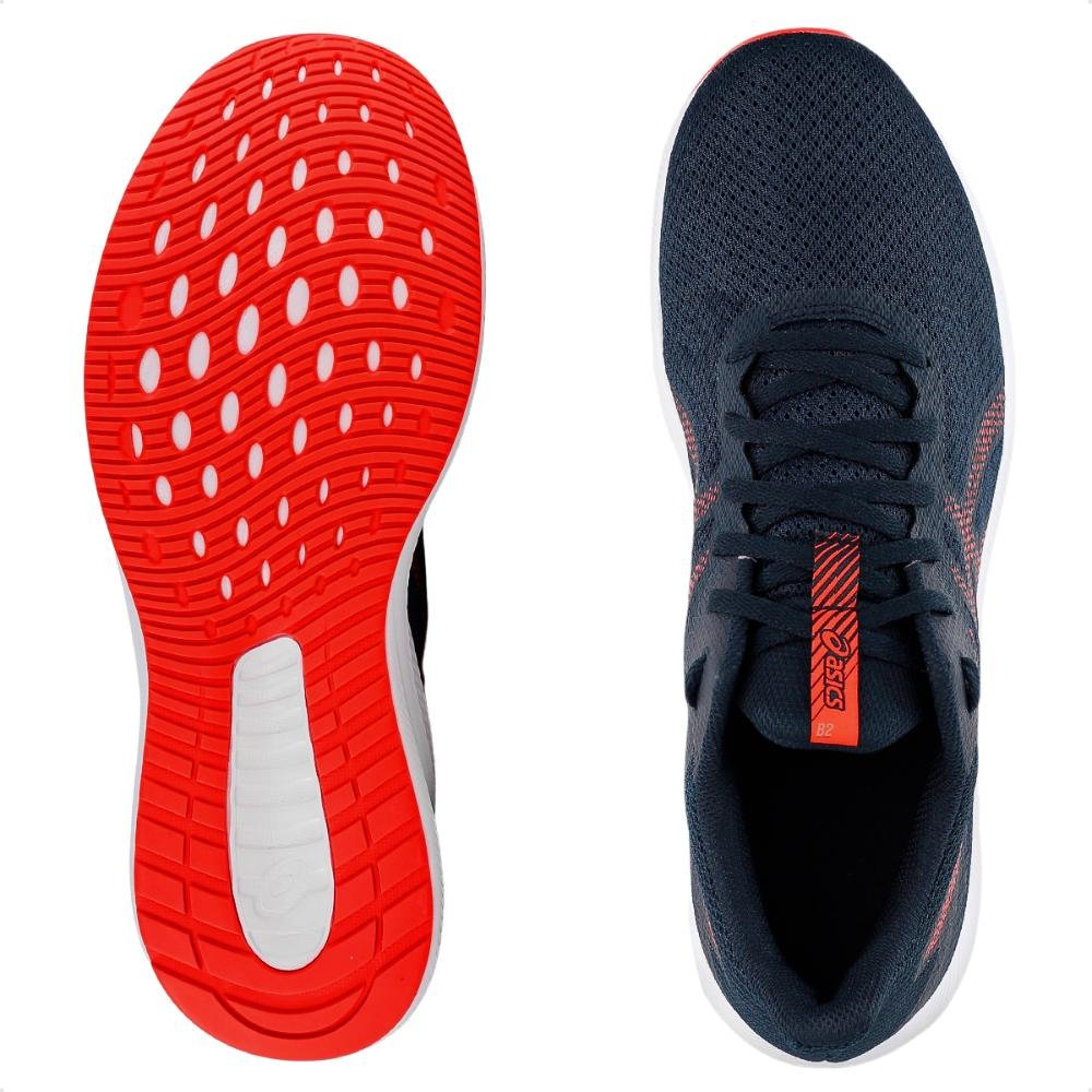 Tênis Asics Patriot 13 Masculino Azul/Laranja 5