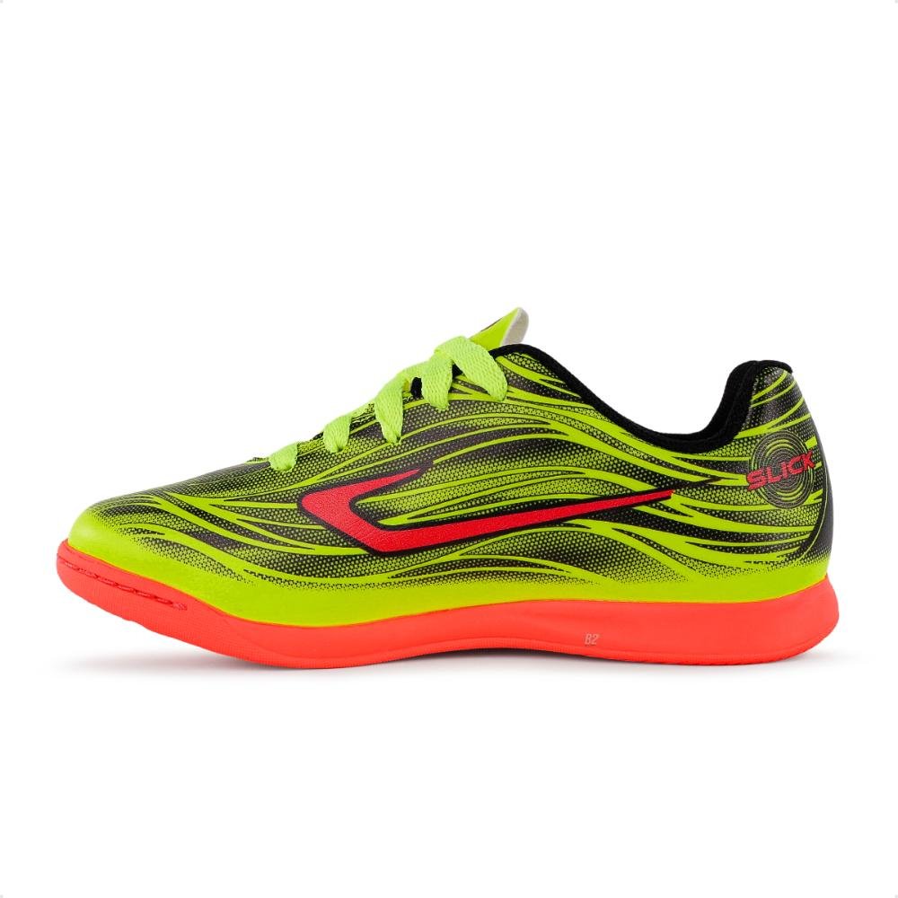 Chuteira Topper Slick V Futsal Infantil Amarelo/Laranja 2
