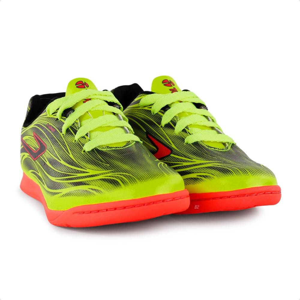 Chuteira Topper Slick V Futsal Infantil Amarelo/Laranja 3