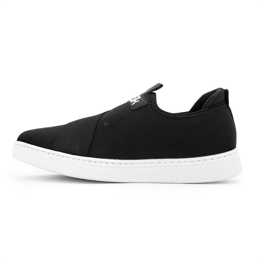 Tênis Comfortflex Casual Slip On Feminino Preto/Branco 2