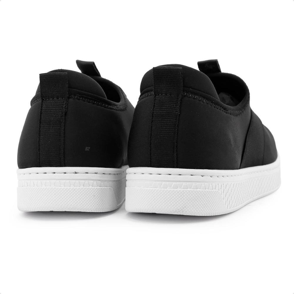Tênis Comfortflex Casual Slip On Feminino Preto/Branco 5