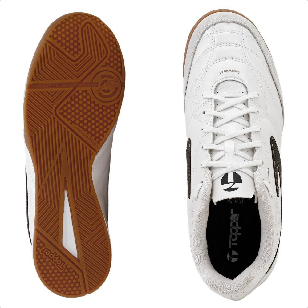 Chuteira Topper Futsal Maestro Td IV Masculina Branco/Preto 6