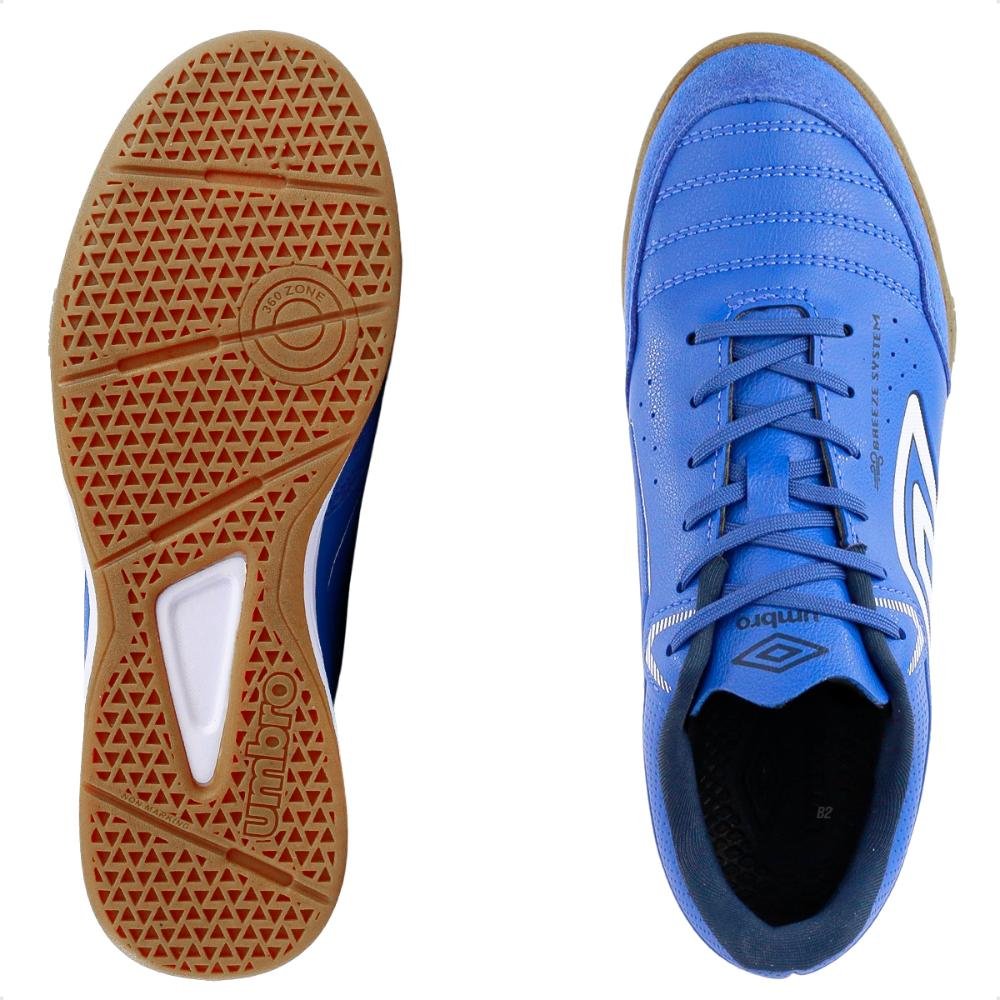 Chuteira Futsal Umbro X-Comfort Masculina Azul/Branco 6
