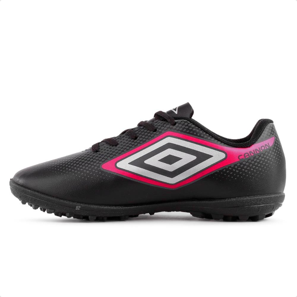 Chuteira Society Umbro Cannon Jr Infantil Preto/Cinza 2
