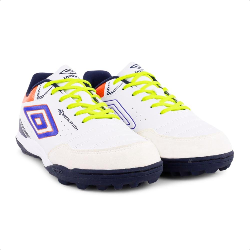 Chuteira Society Umbro X-Comfort Masculina Branco/Laranja 3