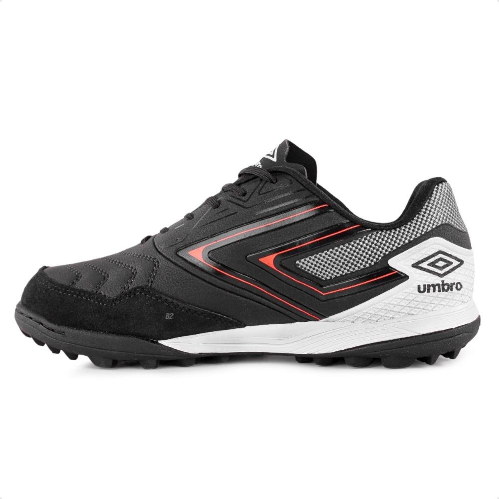 Chuteira Society Umbro Pro 5 Bump Masculina Preto/Prata 2