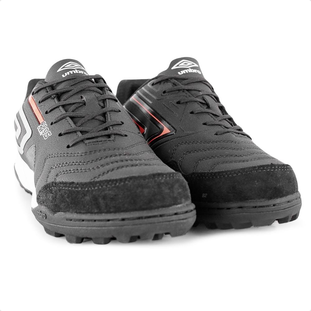 Chuteira Society Umbro Pro 5 Bump Masculina Preto/Prata 3