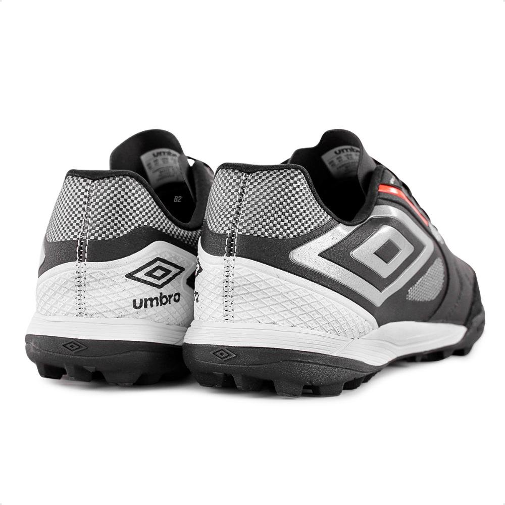 Chuteira Society Umbro Pro 5 Bump Masculina Preto/Prata 5