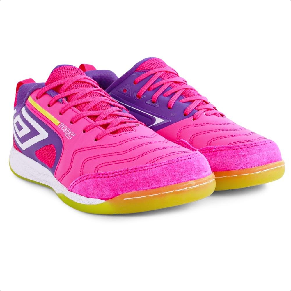Chuteira Futsal Umbro Pro 5 Bump Masculina Rosa 3