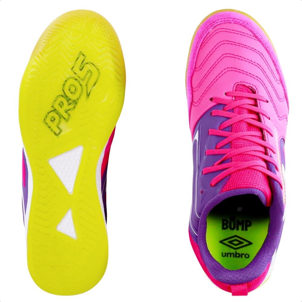 Chuteira Futsal Umbro Pro 5 Bump Masculina Rosa 6