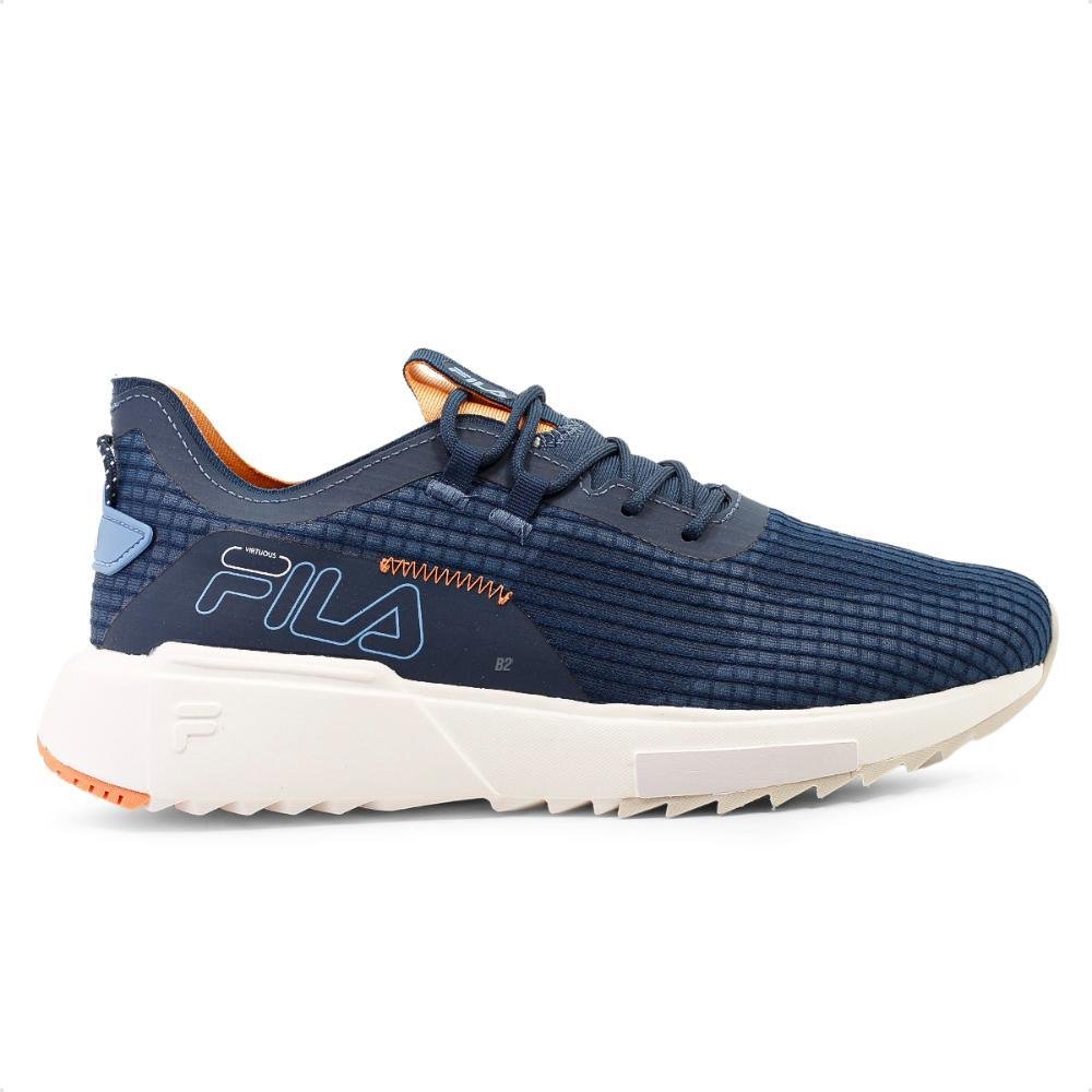 Tênis Fila F Virtuous Masculino Azul Marinho/Laranja 1