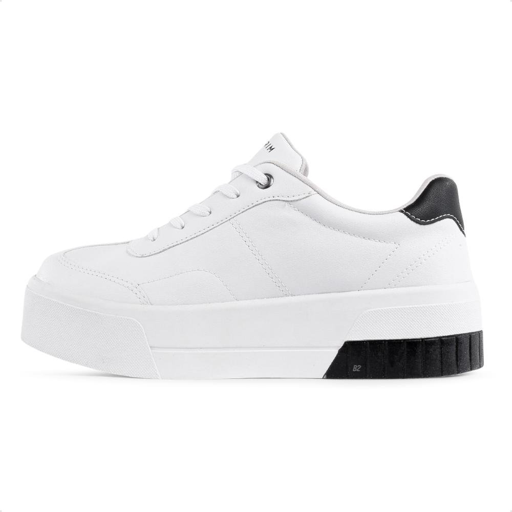 Tênis Ramarim SNK Casual Caixa Alta Feminino Branco/Preto 2