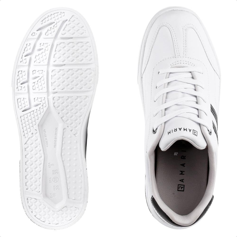 Tênis Ramarim SNK Casual Caixa Alta Feminino Branco/Preto 6