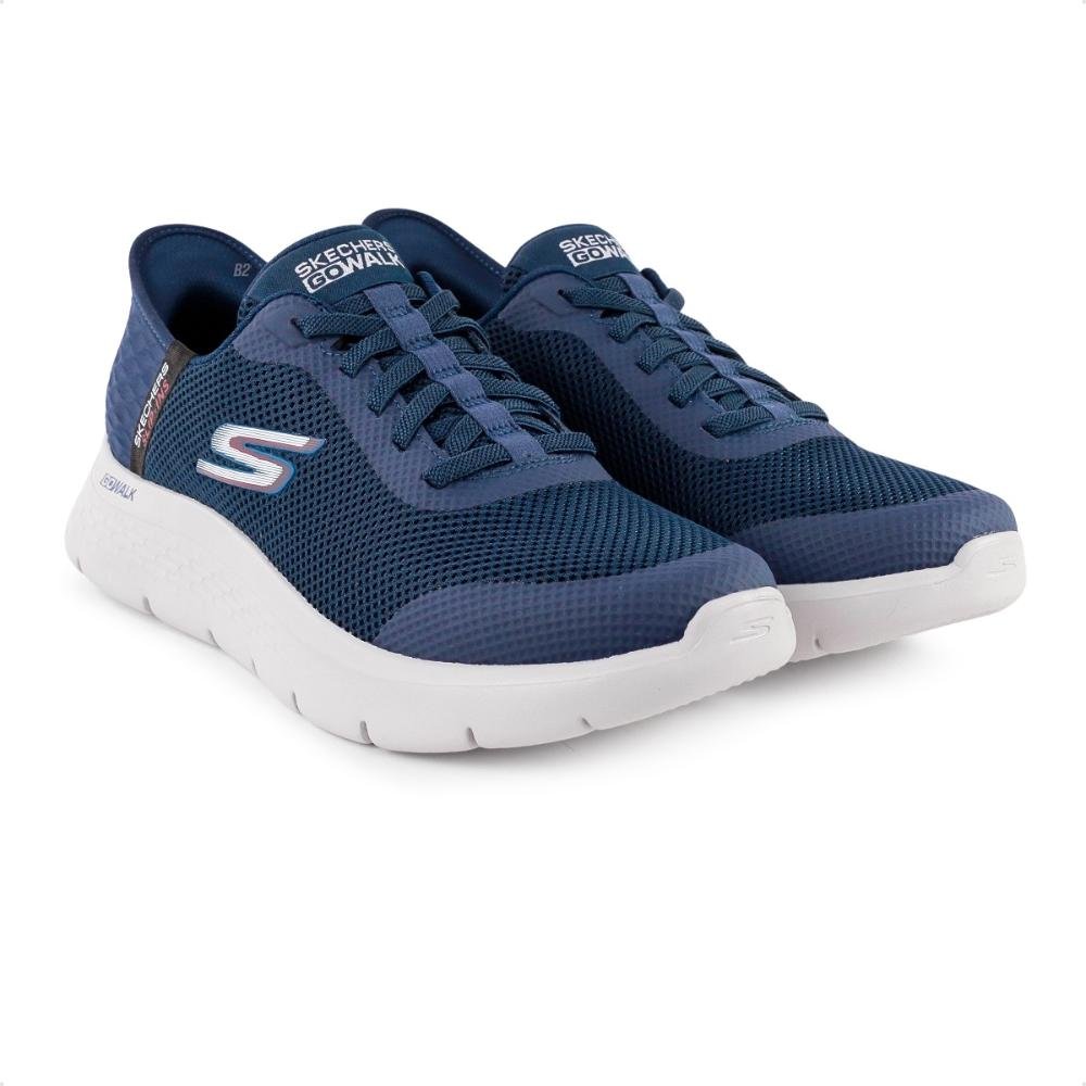 Tênis Skechers Go Walk Flex Hands Up Masculino Azul 3