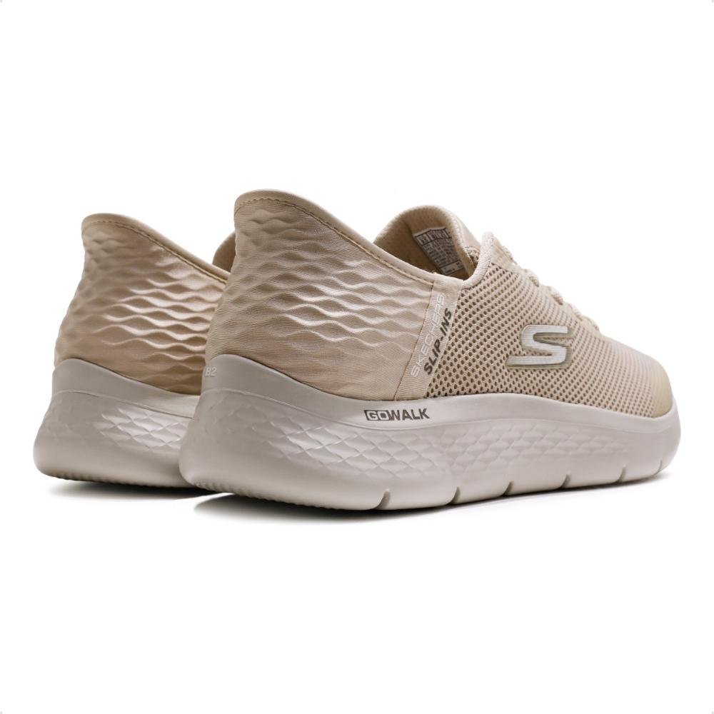 Tênis Skechers Go Walk Flex Hands Up Masculino Bege 5