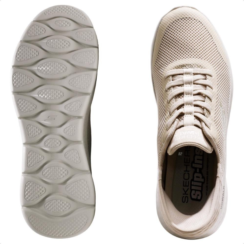 Tênis Skechers Go Walk Flex Hands Up Masculino Bege 6
